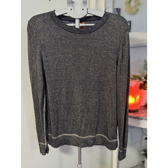 Joe Fresh Sweaters - JOE Fresh Lightweight Crewneck Sweater Navy Blue & Gold Metallic, Women’s XL​​​